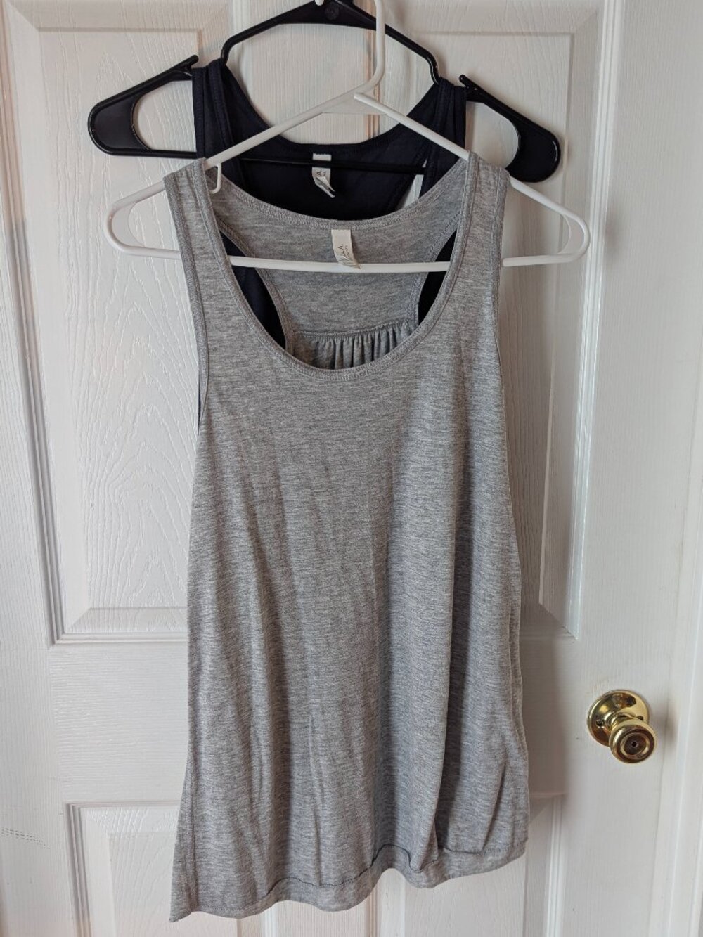 Bella grey and Navy set of two tank tops - L